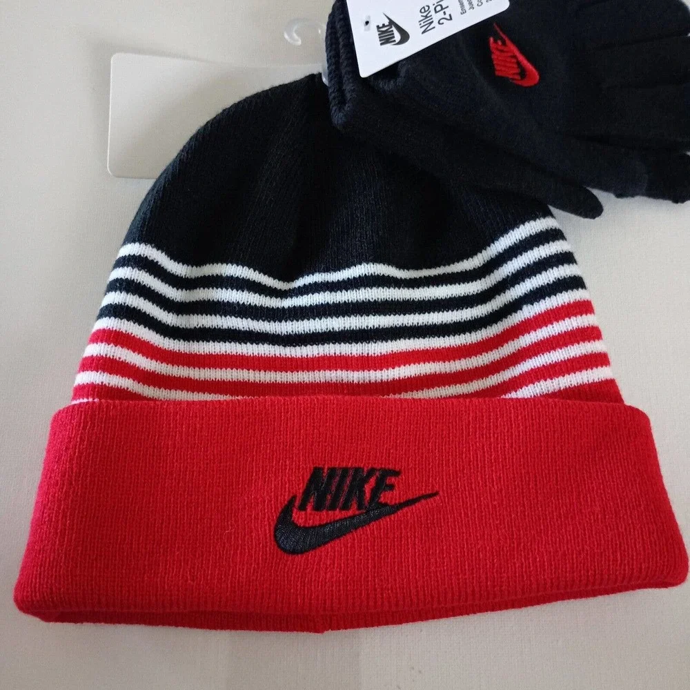 Nike Striped‎ Beanie Gloves